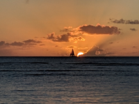 Sunset at Kaimana beach
